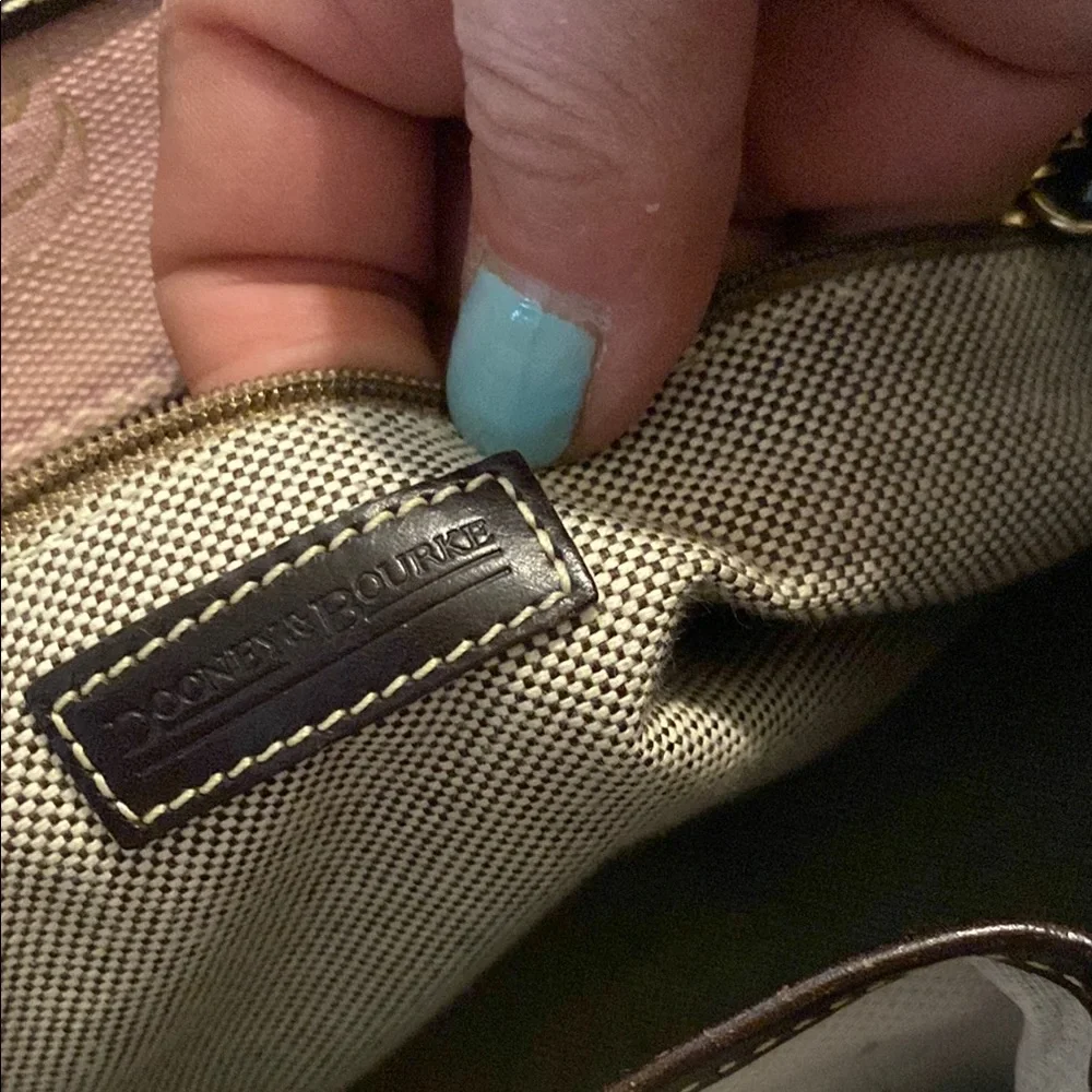 Dooney & Bourke Pink and Brown East/West Shoulder Bag - Picture 8 of 9